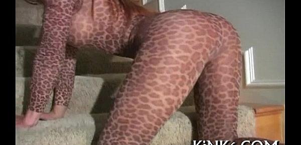  Tight leopard suit fetish